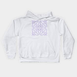 Purple Modern Geometric Design Kids Hoodie